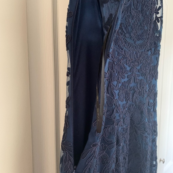 Navy Sue Wong designer sheath dress - Picture 3 of 3